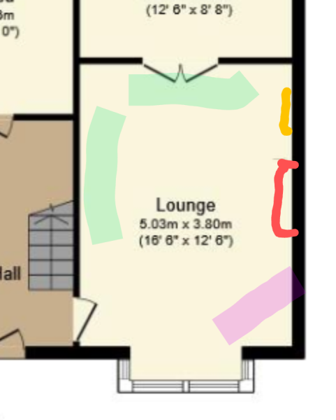 How would you place furniture in this living room?