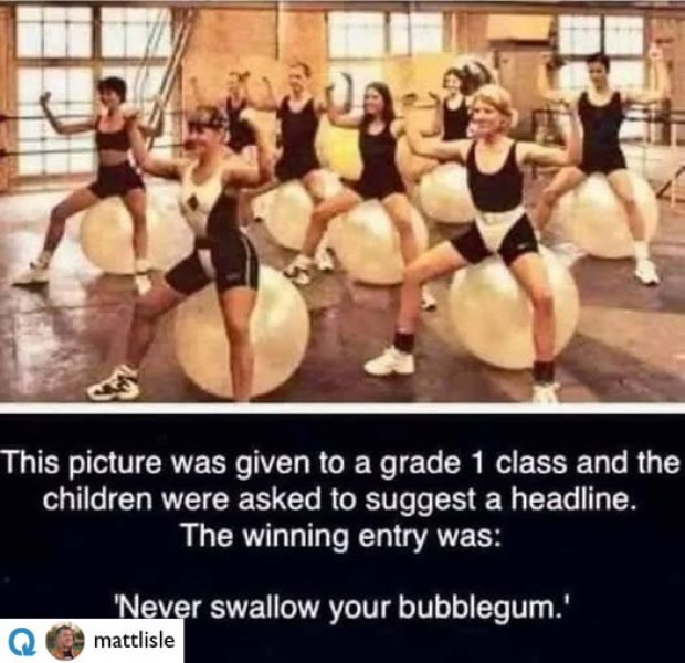 This made me howl laughing.  Anyone else heard a funny joke or seen a funny meme?