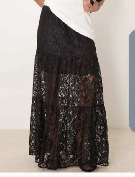 Do you like this black maxi lace skirt ??