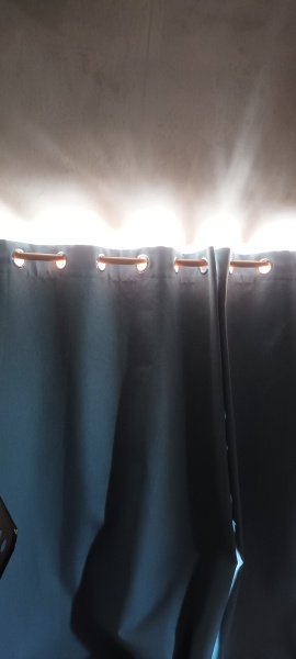 Blackout blinds for awkward window.