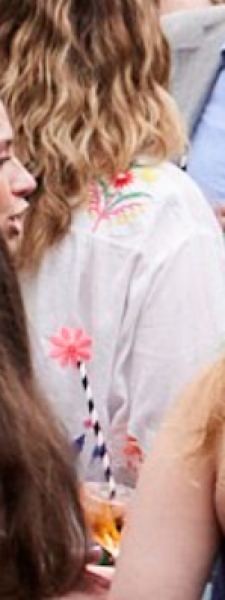 Can anyone id a blouse? White with neon birds