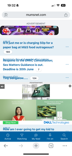 Adverts creating glitchy active conversations.