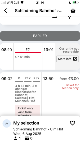 IC trains in Austria