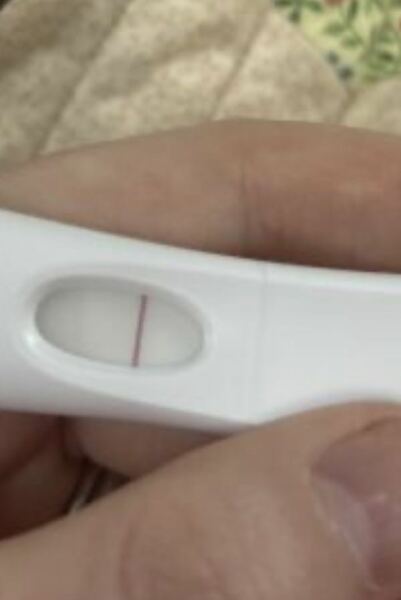 Various positive tests (faint) - period late five days.