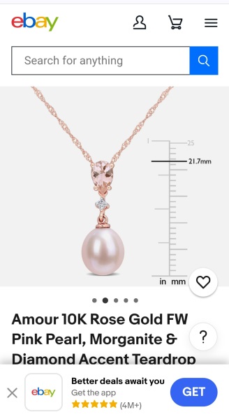 Pink pearl rose gold necklace