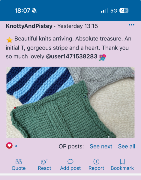 Woolly Hugs. Desperately sad news we are afraid. Making a Blanket for lovely Swashbuckled whose son has tragically died.