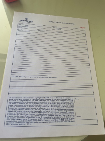 Disaster holiday at resort