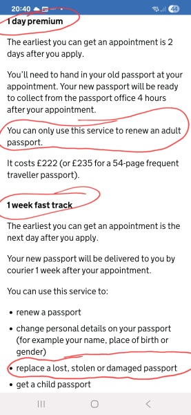 Lost passport 9 days before holiday