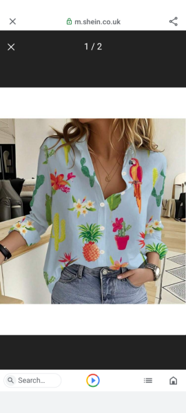 Can anyone id a blouse? White with neon birds