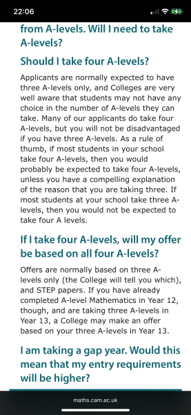 Applying to Cambridge Maths/Mathematics Undergraduate Degree with 3 or 4 Levels