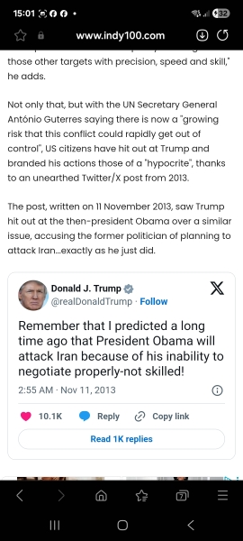 To think the US was right to bomb Iran? What am I missing?