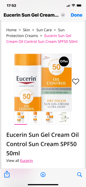 Suncream causing spots on face