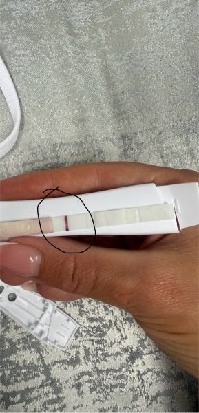 Positive or evap line? Tesco Pregnancy Test