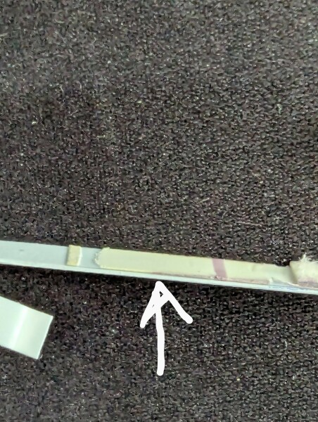 Pink colouring on edge of test??