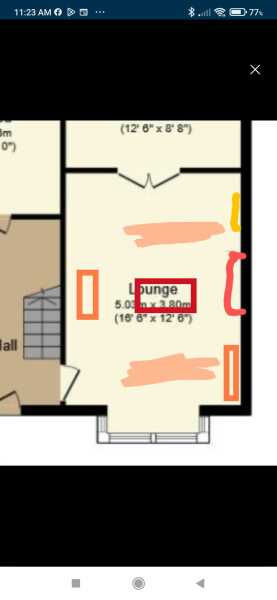 How would you place furniture in this living room?
