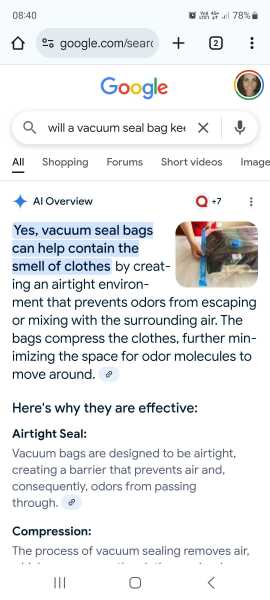 How to keep the smell on clothing