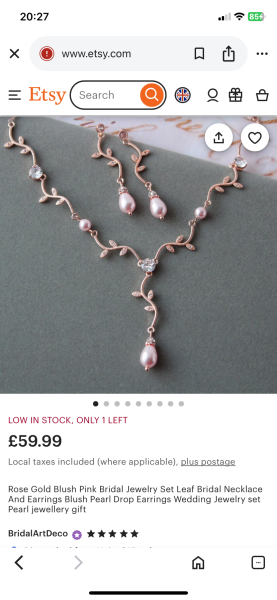 Pink pearl rose gold necklace