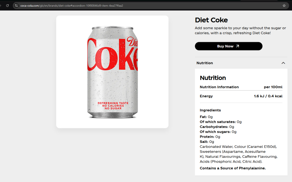 To think Diet Coke caused my visit to A&E?