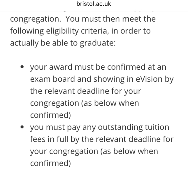 Anyone familiar with graduation award requirements at Bristol? 🙏