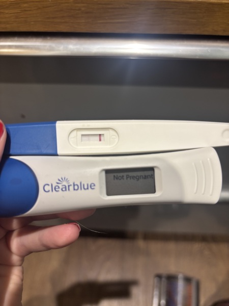 Positive strip test, negative digital test