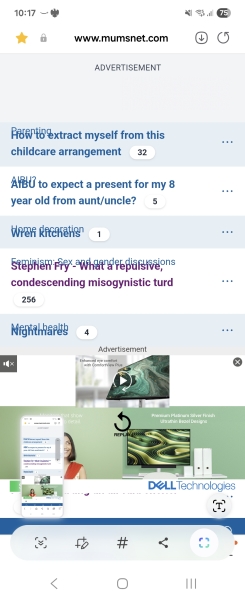 Text overlaying in active because of an advert