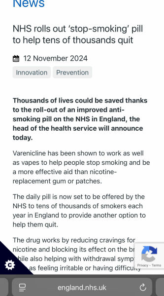 Varenicline to give up vaping??