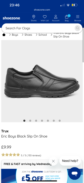 School shoes - end of term