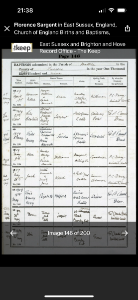 Baptism record
