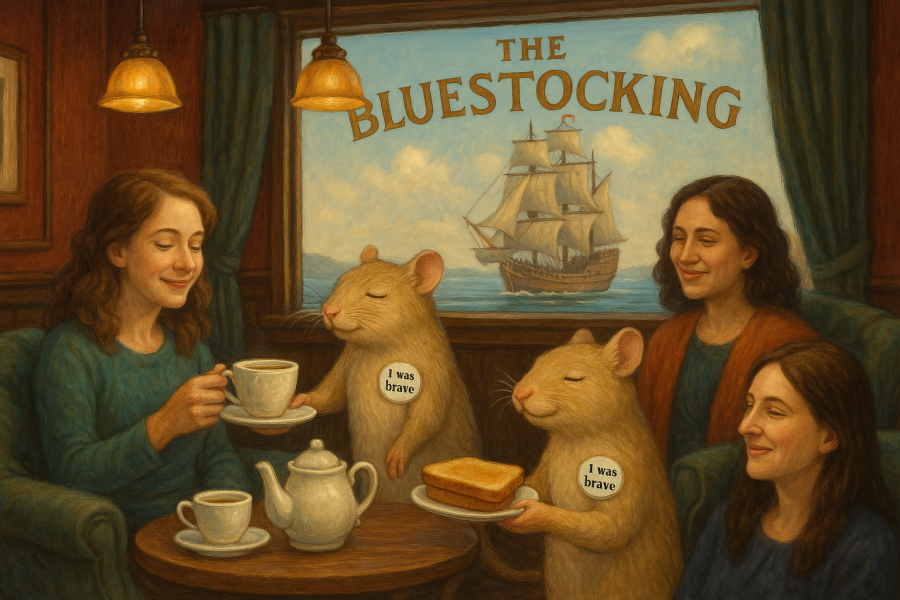 The Bluestocking - where the laugh emoji is sorely missed.
