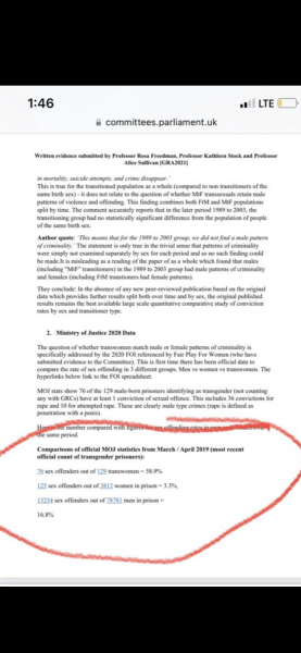 Transwoman on women's ward