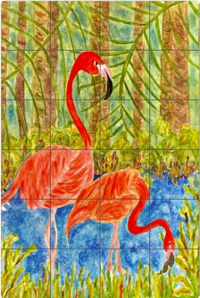 Tile combination for Flamingos in the Everglades By Becki Thomas Tile