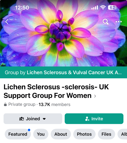 Lichen S diagnosis’ yesterday