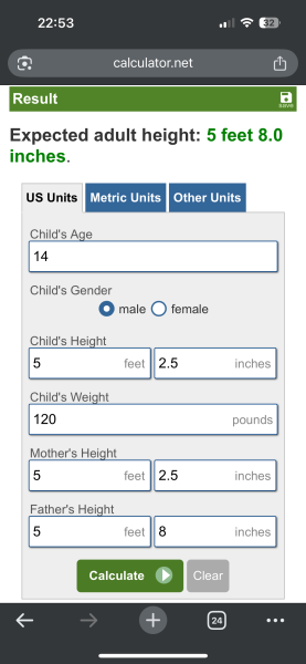 My son hates being short.
