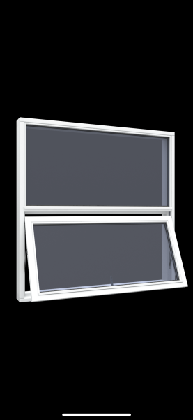 Portable aircon unit with top opening casement windows