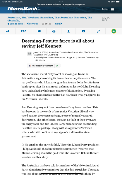 Moira Deeming - thread 4 - where we are thrilled