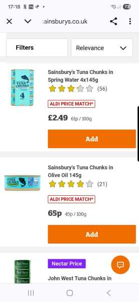 £13.40 for two tins of tuna???