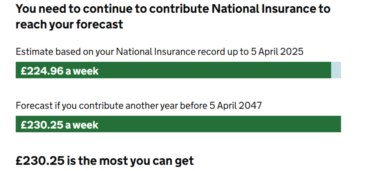To ask how many National Insurance credits you have?
