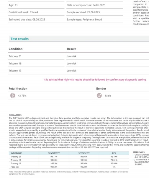 Help interpreting NIPT results please! Attached.