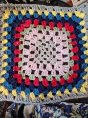 It's crochet,  knit and natter thread 11. So much yarn we need a yarn barn.