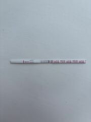 Various positive tests (faint) - period late five days.