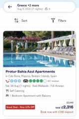 How much is reasonable for a holiday ABROAD for a family 3 during half term?