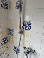 Awful orange stains on tiles after using HG mould spray