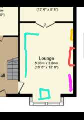 How would you place furniture in this living room?