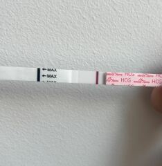 Same test - faint positive then negative