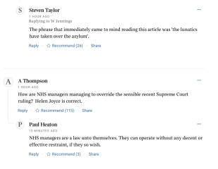 NHS Policy Audit - working party - thread #2