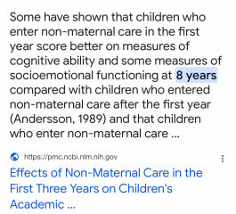 To choose convenience over facilities for 3 month old starting nursery?
