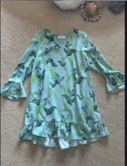 Can anyone id a blouse? White with neon birds