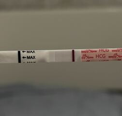 Same test - faint positive then negative