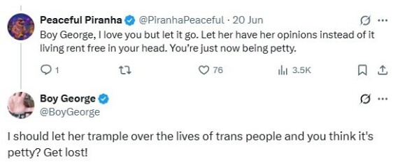 anyone see Boy George on Lorraine Kelly?