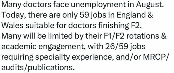 Junior Doctors Unemployment in August part 2